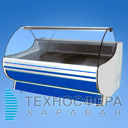 Холодильная витрина с гнутым стеклом GOLD 1.1-1.2 РОСС (Украина)