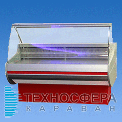 Холодильна вітрина з гнутим склом SIENA 0.9-1.2 ВС РОСС (Україна)