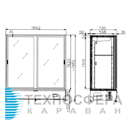Холодильный шкаф-витрина BOLARUS WS-140 R VENT