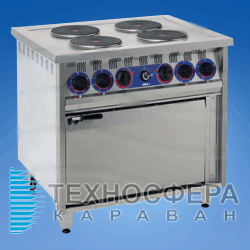 Плита професійна з духовкою KIY-V ПЕД-4КР