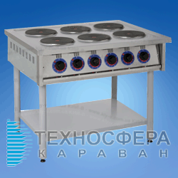 Плита професійна без духовки KIY-V ПЕ-6КР