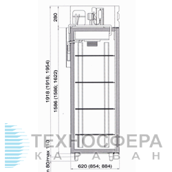 Холодильный шкаф POLAIR CM 105 G (ШХ-0,5 нерж)