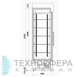 Холодильный шкаф-витрина POLAIR BC 105 (ШХ-0.5 ДСУН)