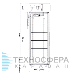 Холодильна шафа-вітрина POLAIR DM 114 SD-S (ШХ-1.4 купе)