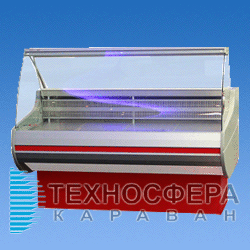 Холодильна вітрина з гнутим склом SIENA 1.1-1.5 ВС РОСС (Україна)